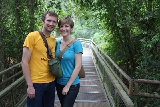 Isaiah and Allison at Iguazu Falls