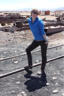 Allison Posing in Uyuni Train Cemetary