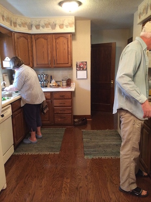 Mom and dad in kitchen